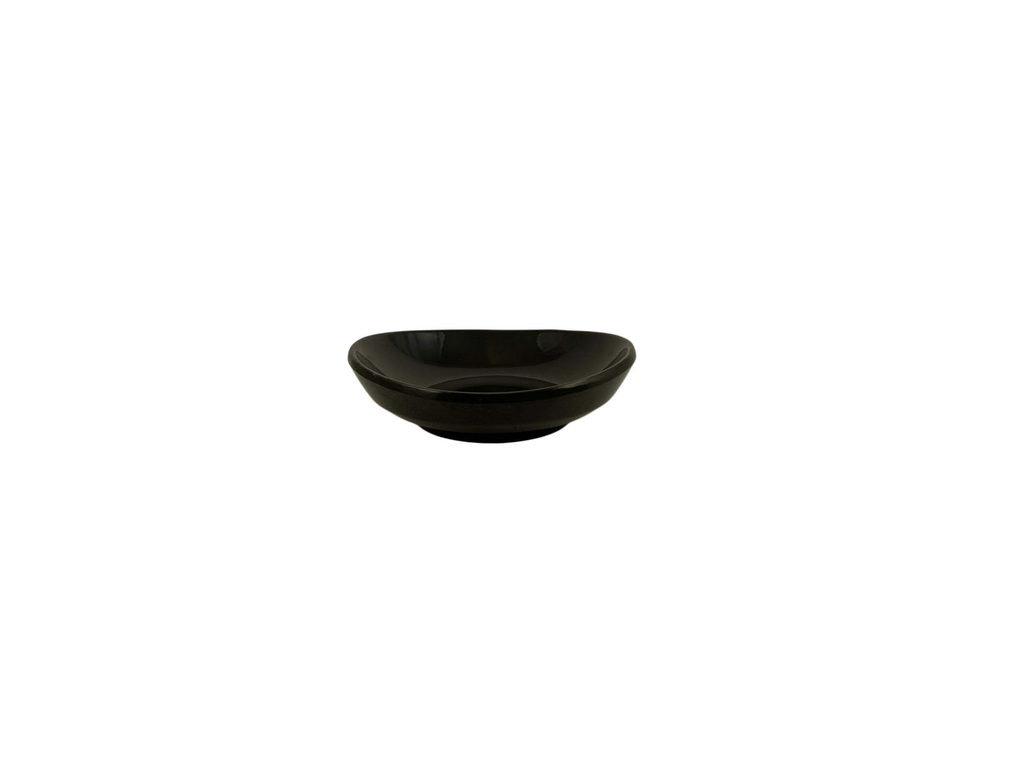 Thunder Group 19035BK Classic Black 2 oz. Round Melamine Saucer - 12/Pack
