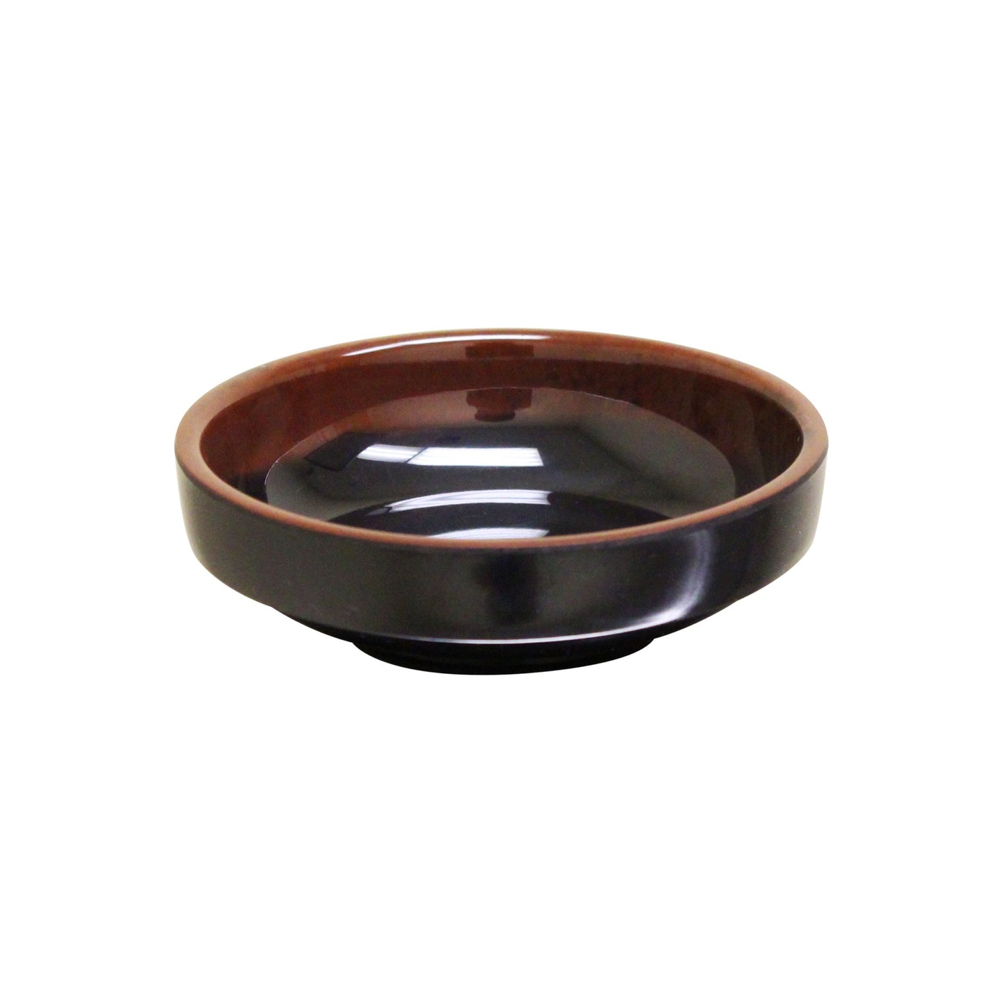 Thunder Group 1903TM Tenmoku Black 3 oz. Round Melamine Sauce Bowl - 12/Case