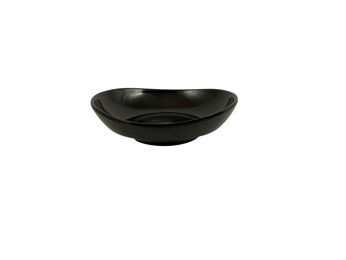 Thunder Group 19055BK Classic Black 8 oz. Round Melamine Saucer - 12/Pack