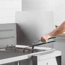 Universal Fryer Splash Guard FG1820  20 1/2"W x 18"H for Deep Fryers 18 Gauge Stainless Steel