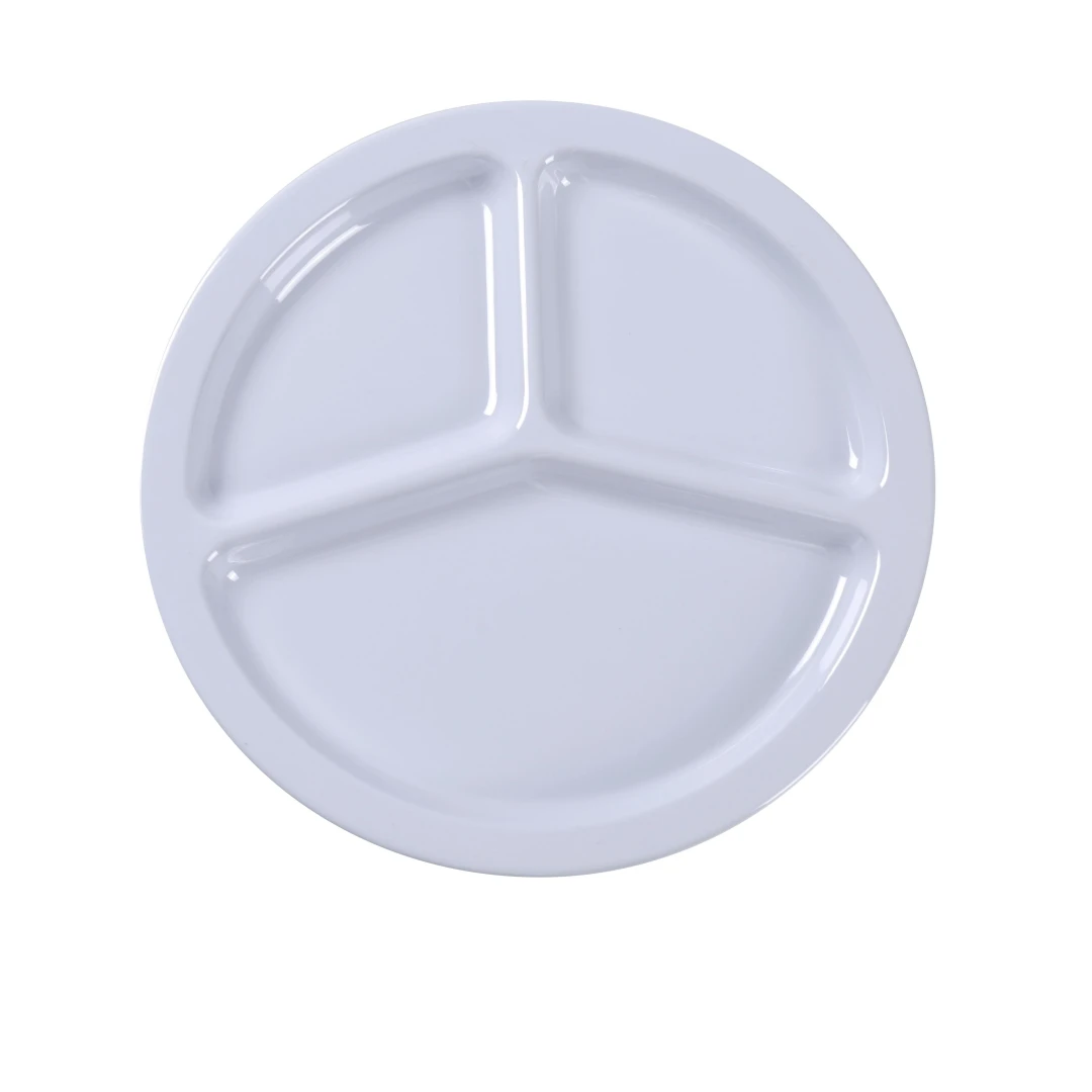 Yanco NS-702W Nessico Compartment Plate 10" Dia. 3-compartments