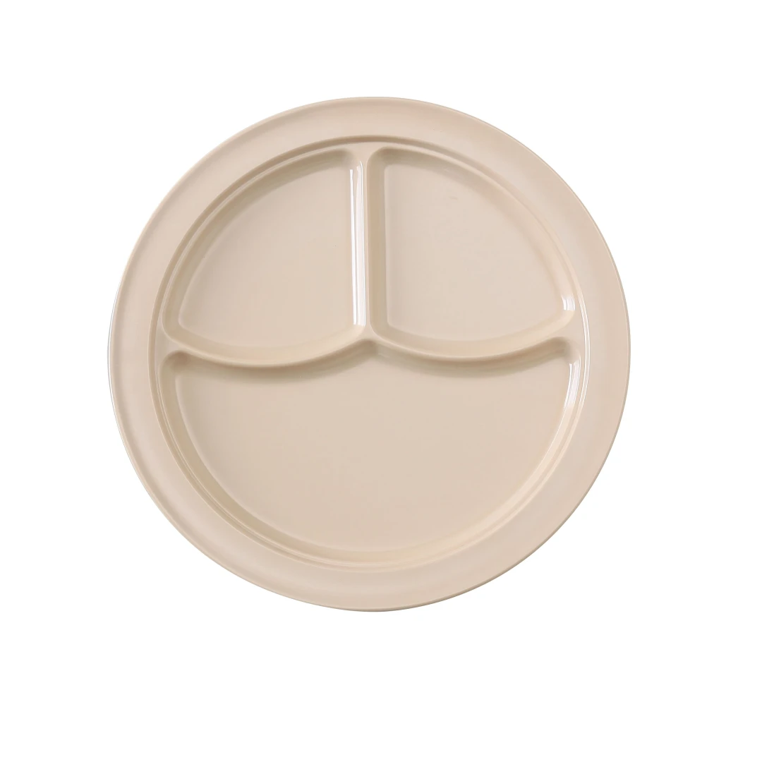 Yanco NS-703T Nessico Compartment Plate 10-1/4" Dia. 3-compartments
