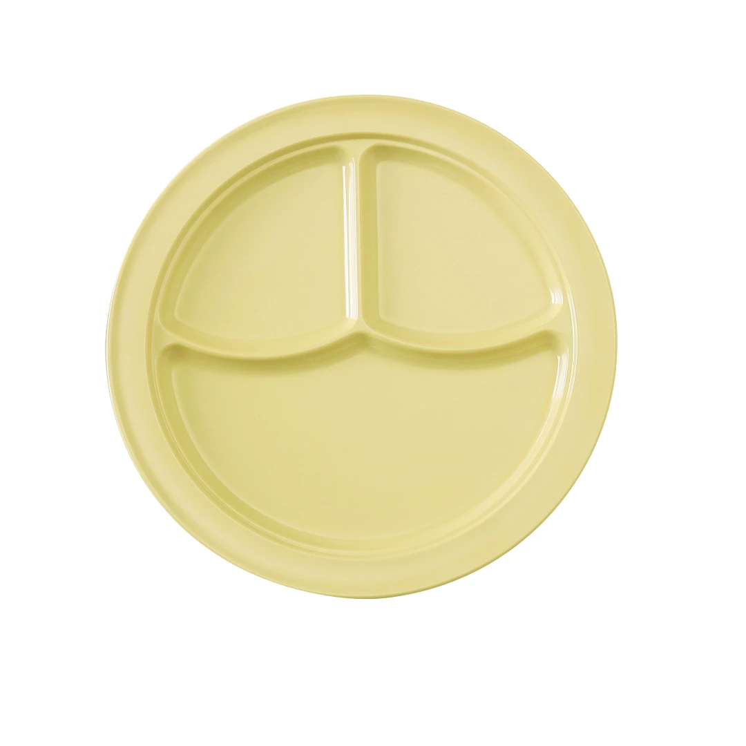 Yanco NS-703Y Nessico Compartment Plate 10-1/4" Dia. 3-compartments