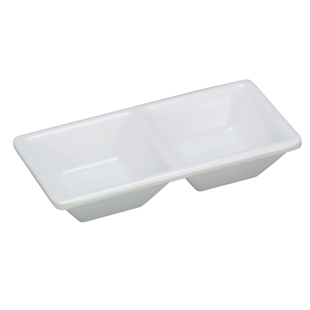 Yanco RM-063 Rome Dessert Dish 5-1/8"L X 2-1/2"W 2-compartments