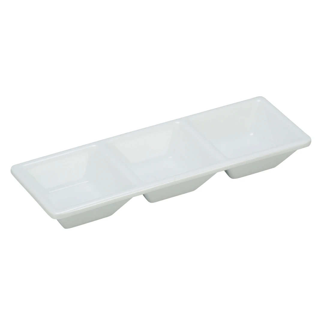 Yanco RM-064 Rome Dessert Dish 7-1/2"L X 2-1/2"W 3-compartments