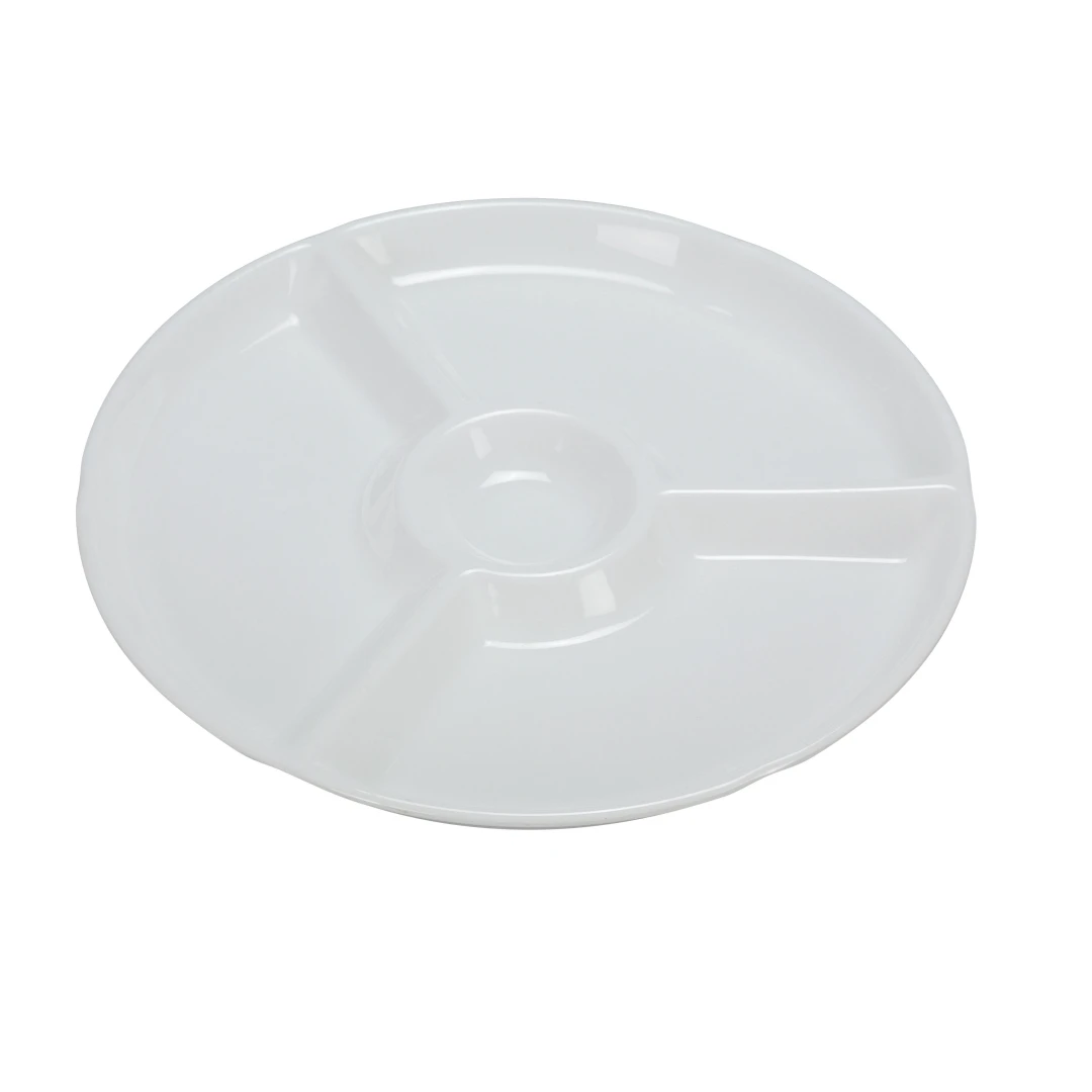 Yanco RM-821 Rome Compartment Plate 12-1/4" Dia. X 1"H 4-compartments