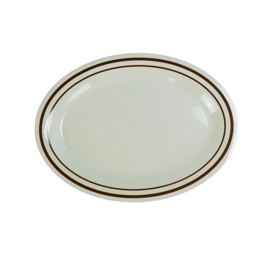 Yanco SS-209 Sesame Platter 9-1/2"L X 7-1/4"W Oval