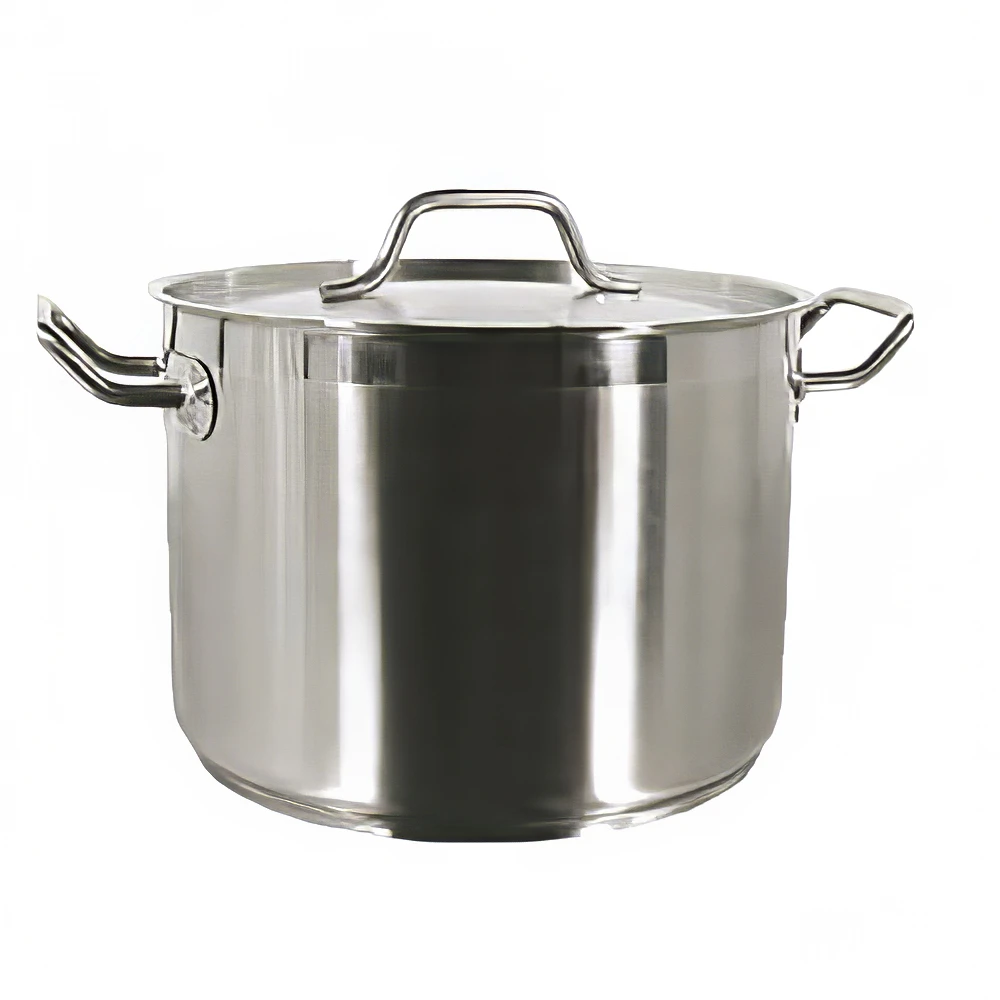 Thunder Group SLSPS4020 20 qt Stainless Steel Stock Pot w/ Cover - Induction Ready