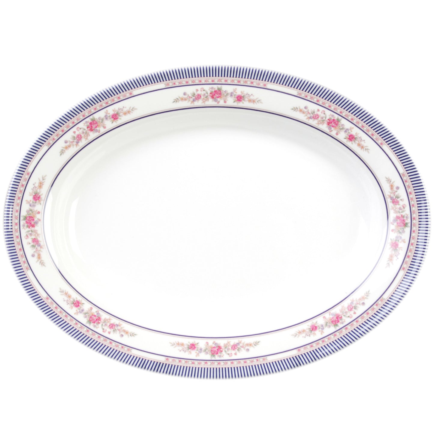 Thunder Group 2114AR 14 1/8" x 10 5/8" Oval Platter - Melamine, Rose