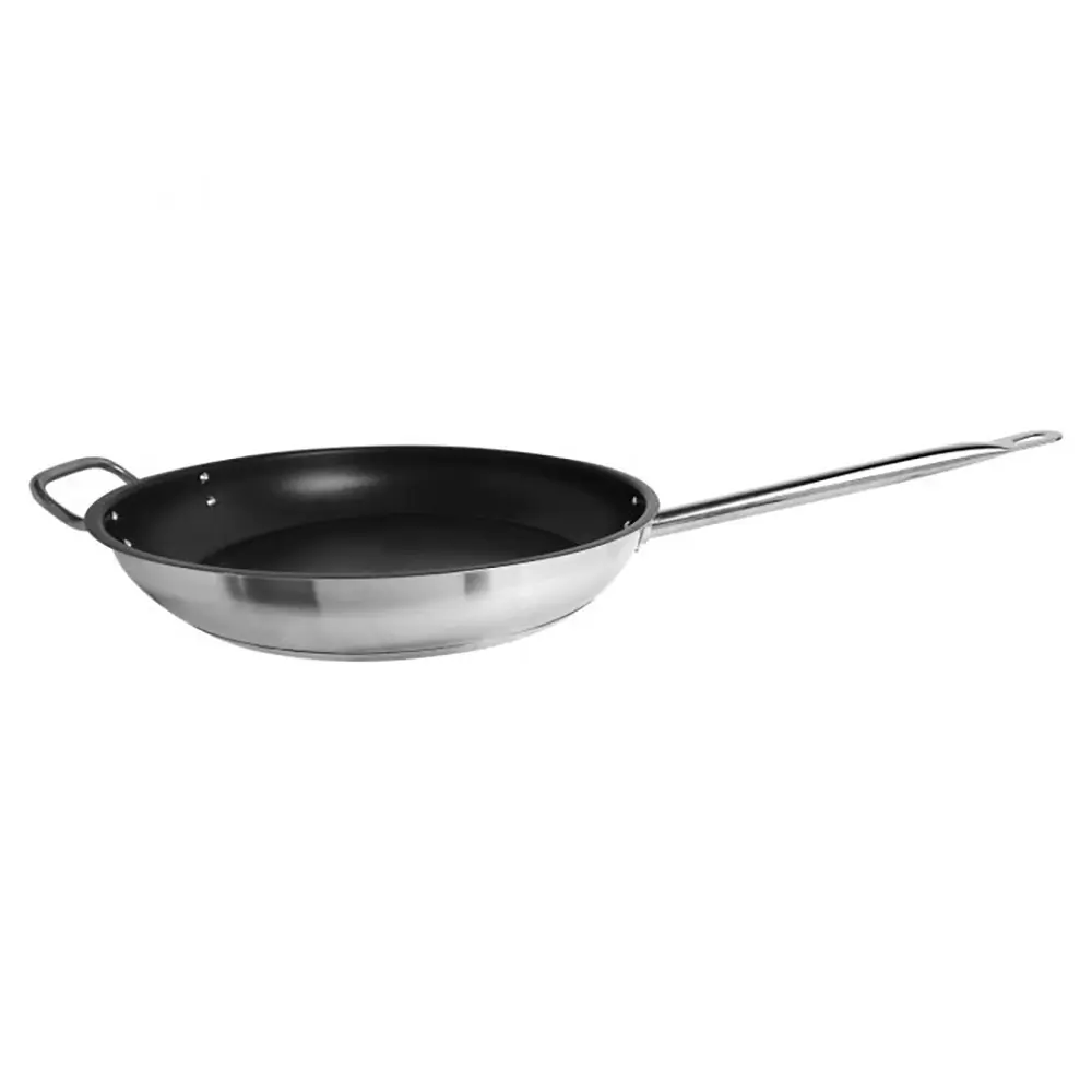 Thunder Group SLSFP4114 14" Non Stick Stainless Steel Frying Pan w/ Hollow Metal Handle