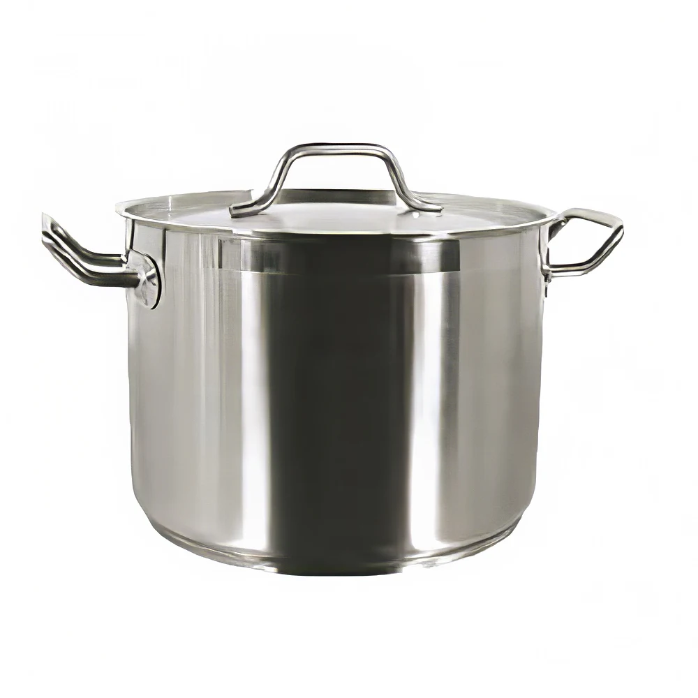 Thunder Group SLSPS4100 100 qt Stainless Steel Stock Pot w/ Cover - Induction Ready