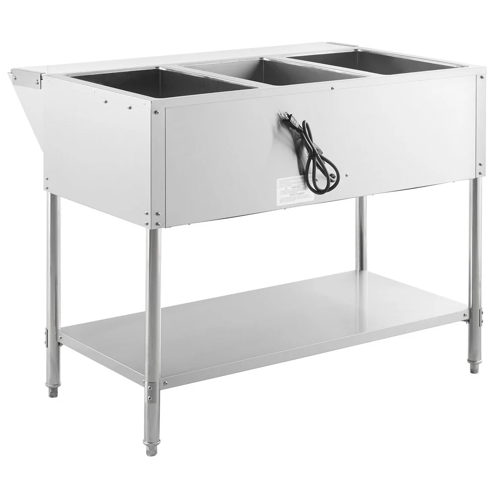 Avantco STE-3S Three Pan Open Well Electric Steam Table - 120V, 1500W
