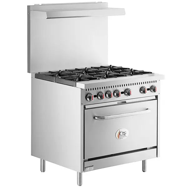 Cooking Performance Group CO36-N  6 Burner 36" Range with 1 Convection Oven,Natural Gas and 120V Connection