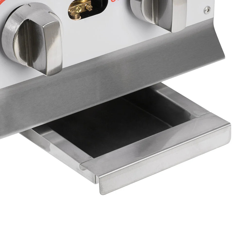 CPG SR-CPG-12-NL 12" Step-Up Countertop Range / Hot Plate with 2 High Output Burners - 60,000 BTU