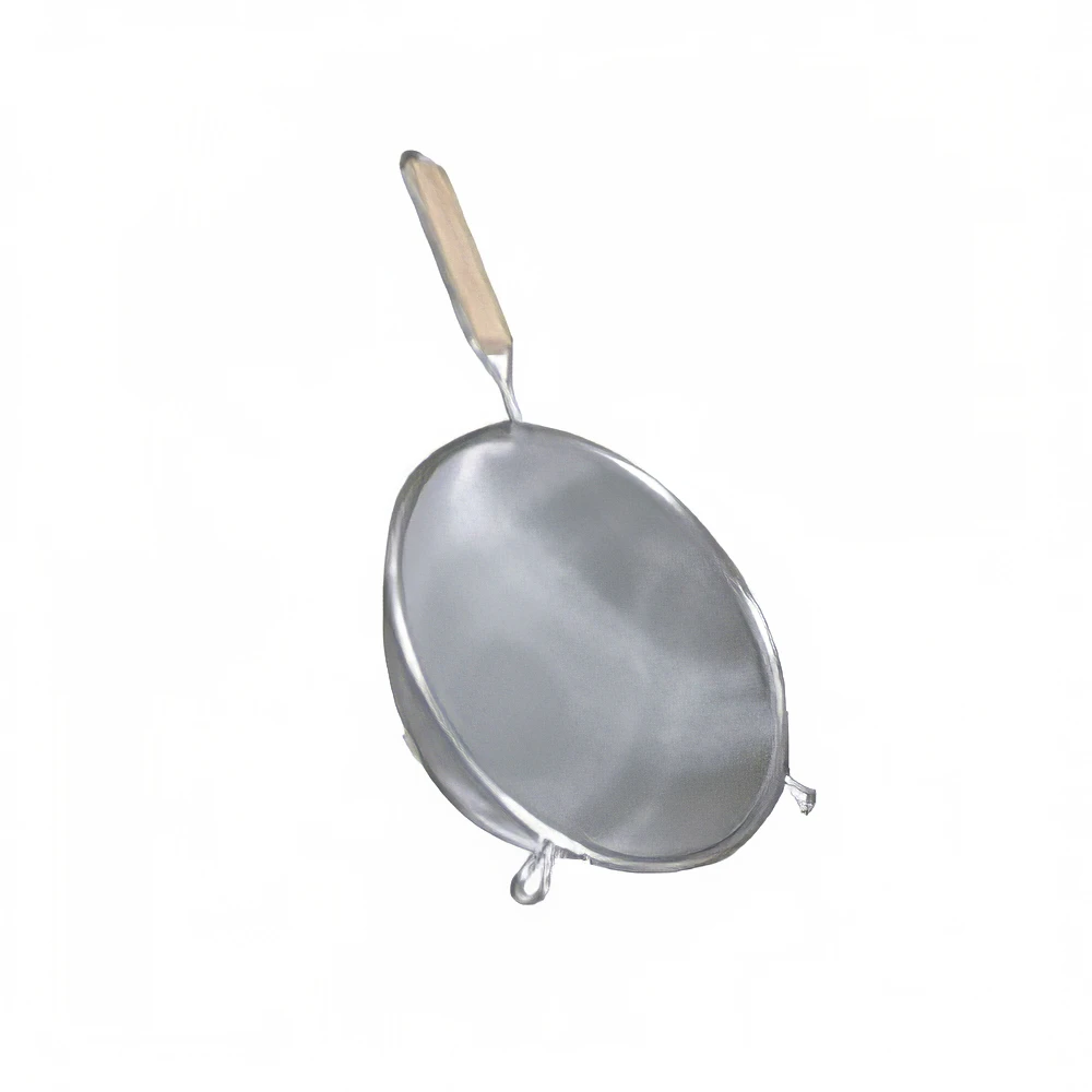 Thunder Group SLSTN5410 10" Strainer w/ Double Medium Mesh & Wooden Handle, Stainless