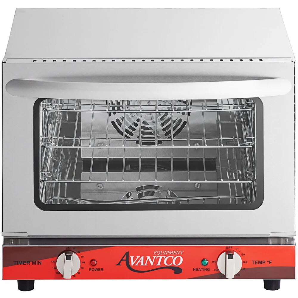 Avantco CO-14 Countertop Convection Oven Quarter Size 0.8 Cu. Ft. 120V 1440W