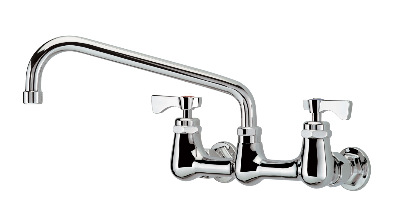Krowne 14-810L Splash Mount Faucet - 10" Swing Spout, 8" Centers