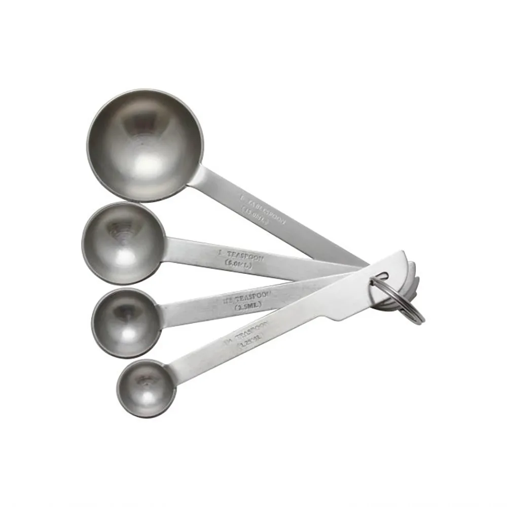 Thunder Group OW356 4 Piece Measuring Spoon Set, Stainless