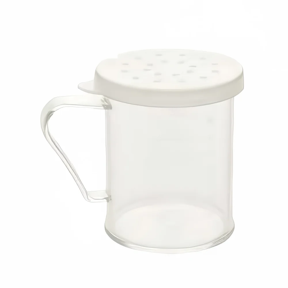 Thunder Group PLRDH003 10 oz Dredge w/ Handle & (3) Assorted Size Lids, Polycarbonate