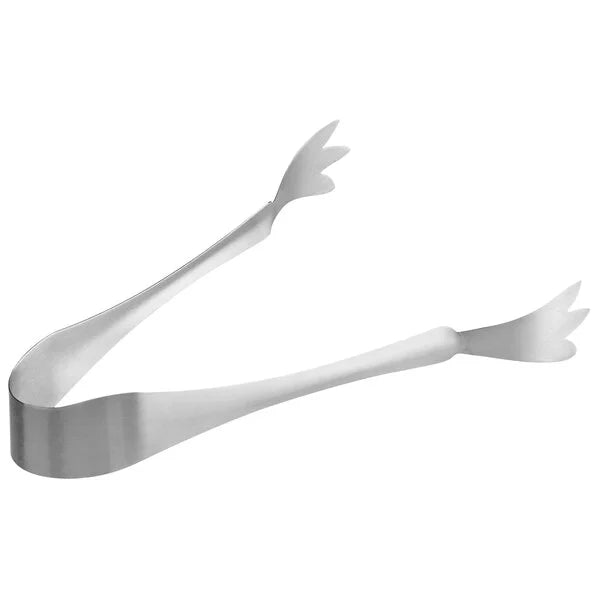 Choice 7" 18/0 Stainless Steel Heavy Weight Food / Ice Tongs