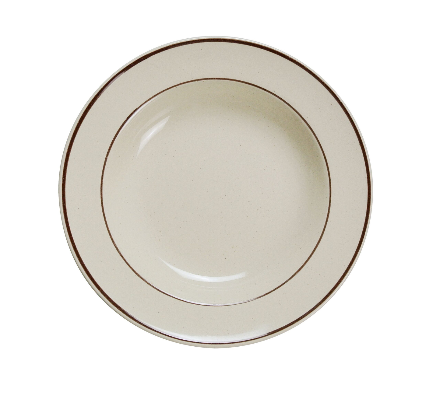Yanco BR-3 Brown Speckled Soup Bowl 10 Oz. 9" Dia.