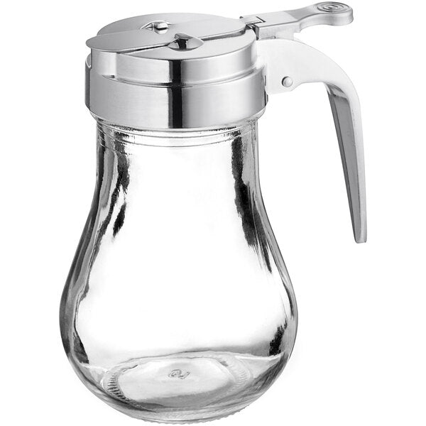 Choice 407SYRD06 6 oz. Glass Teardrop Syrup Dispenser