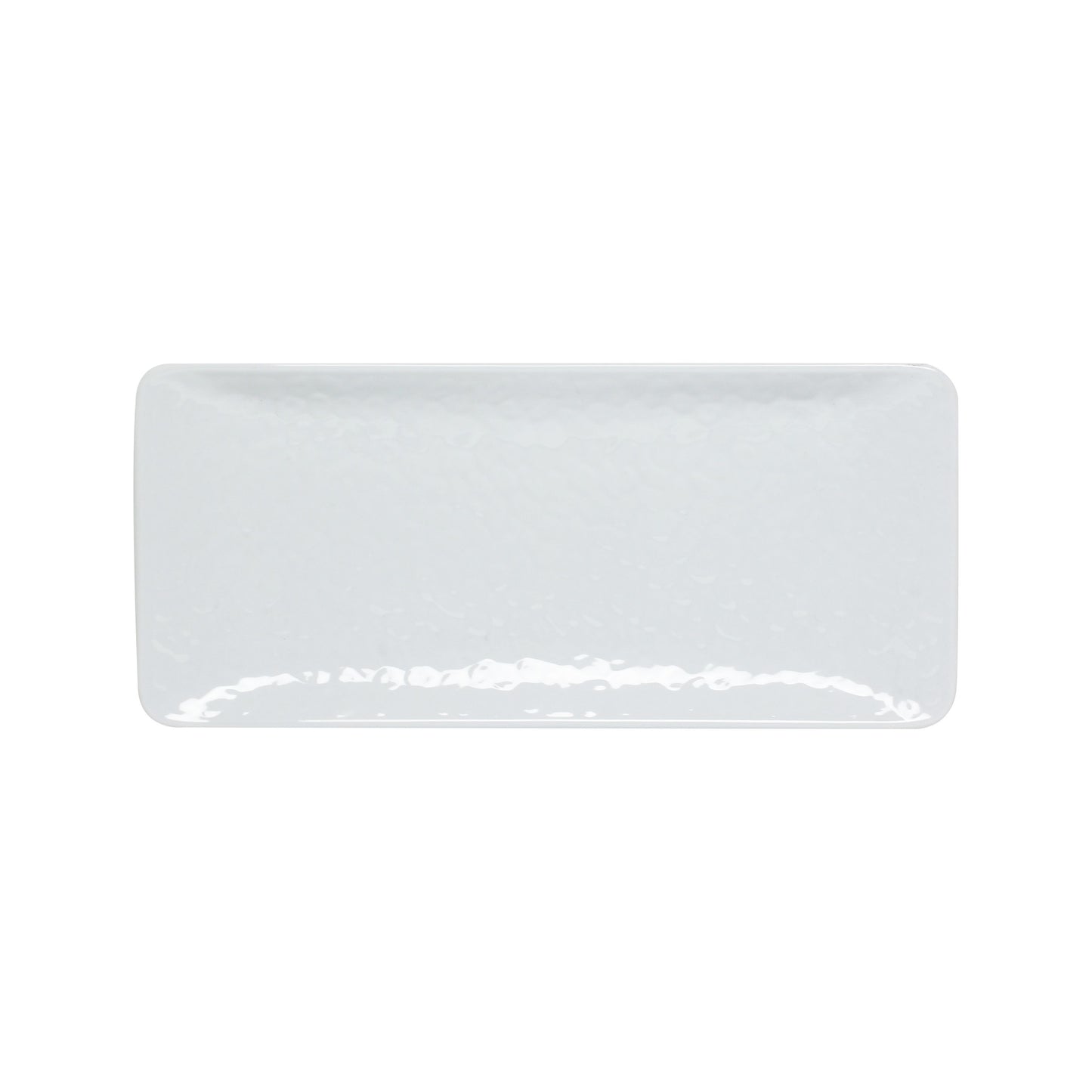 Thunder Group 24110WT Classic White 11 1/4" x 5" Rectangular Melamine Plate - 12/Pack