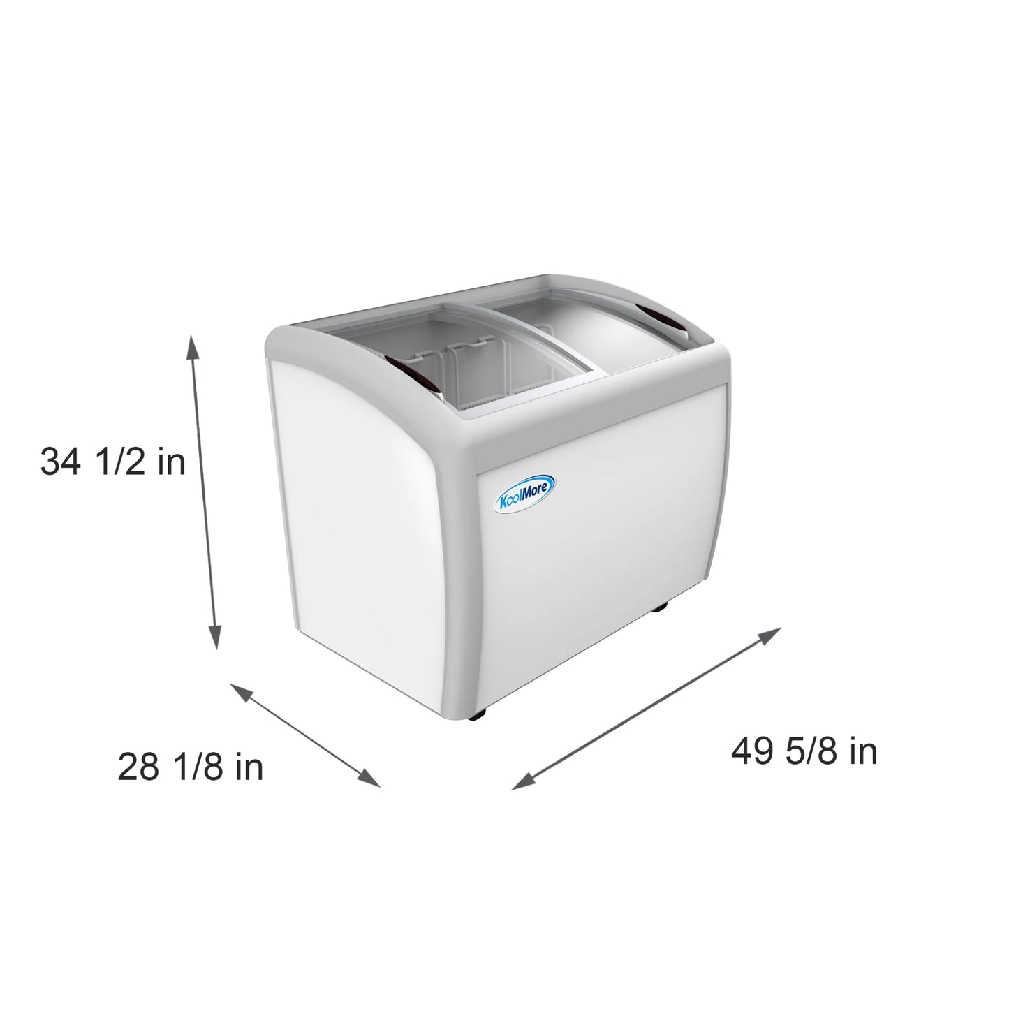 Koolmore MCF-12C 50 In. Display Ice Cream Freezer - 12.7 Cu Ft.