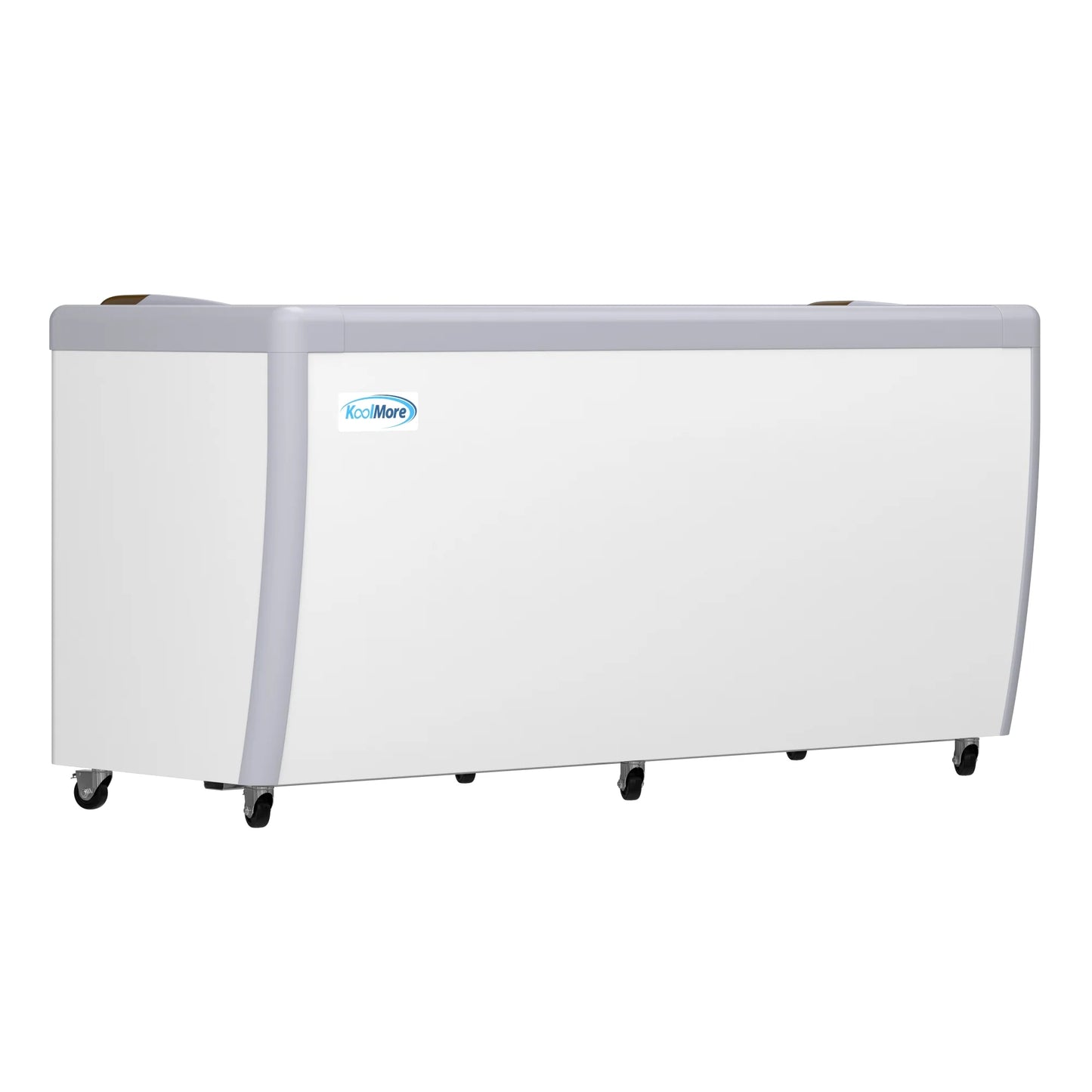 Koolmore KM-GDC-71SD 70 In. Commercial 14-Pan Gelato Ice Cream Dipping Cabinet Display Freezer With Sliding Glass Door- 20 Cu Ft.