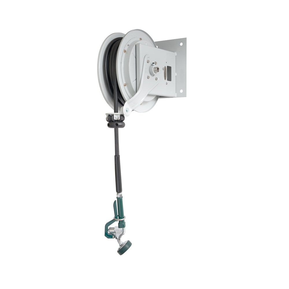 Krowne 24-603 35 ft Open Powder Coated Hose Reel Assembly, Mounts To Ceiling