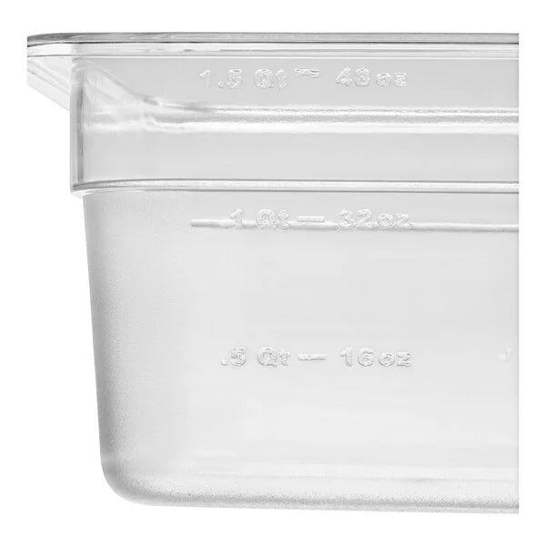 Choice 176FP164CL 1/6 Size 4" Deep Clear Polycarbonate Food Pan