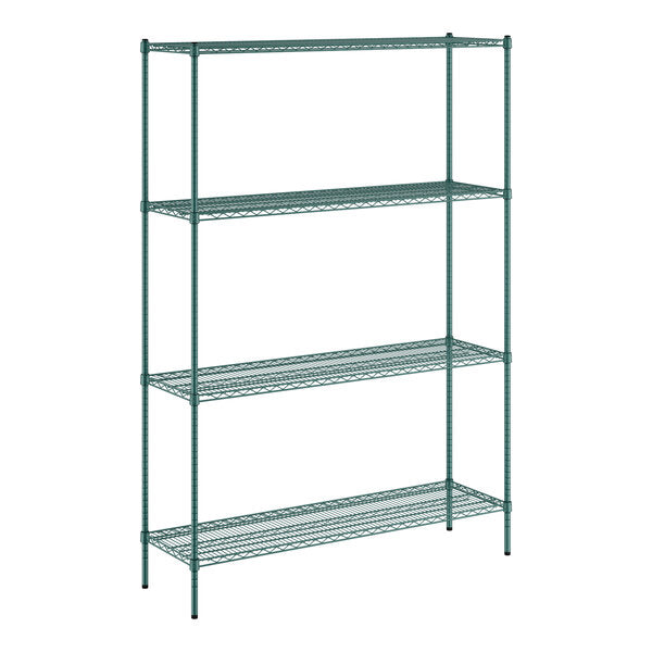 Wire Shelf 186074-4 NSF 18" X 60" Green Epoxy 4-Shelf Kit