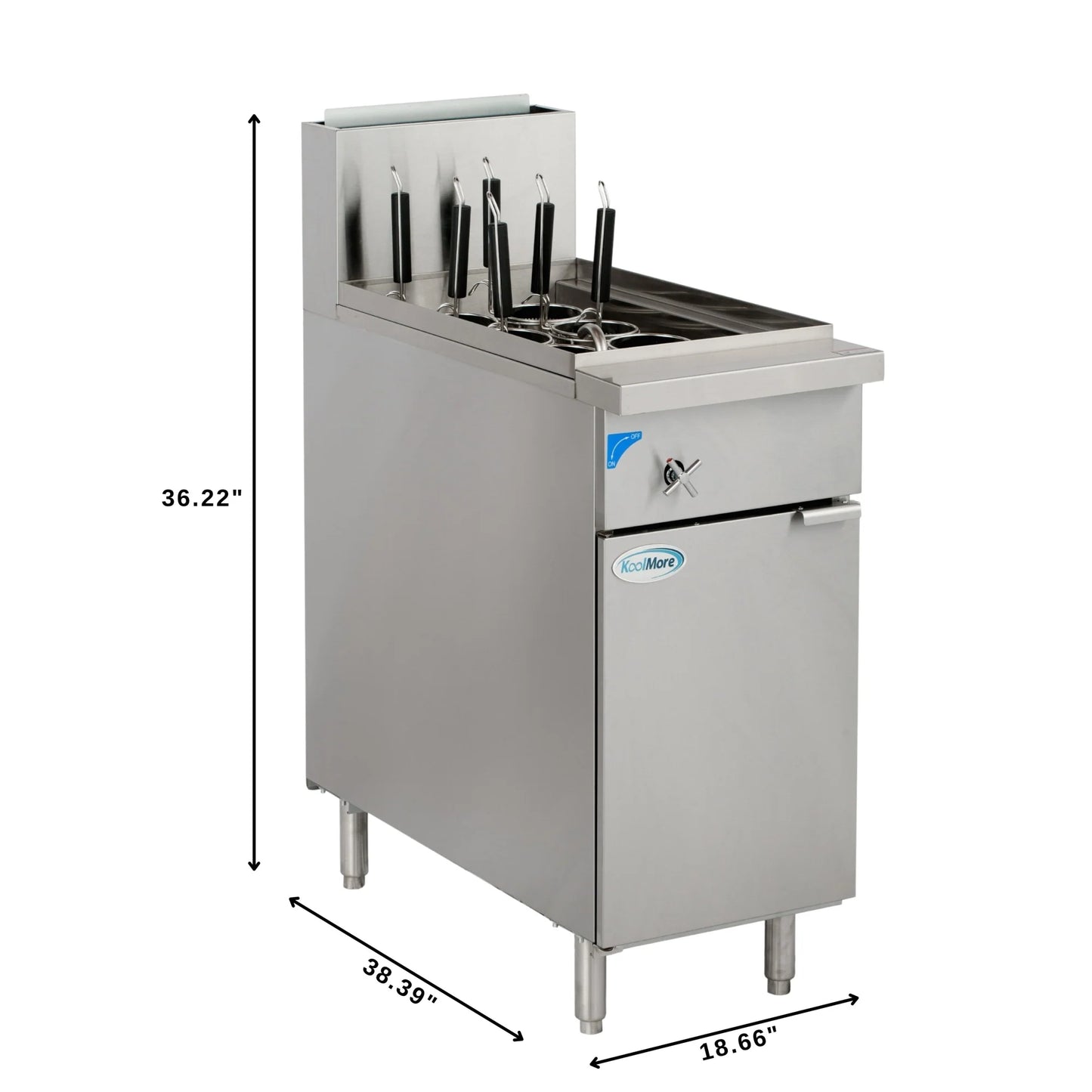Koolmore KM-PC6-NG Pasta Cooker With 6 Baskets 70,000 BTU 11-Gallon