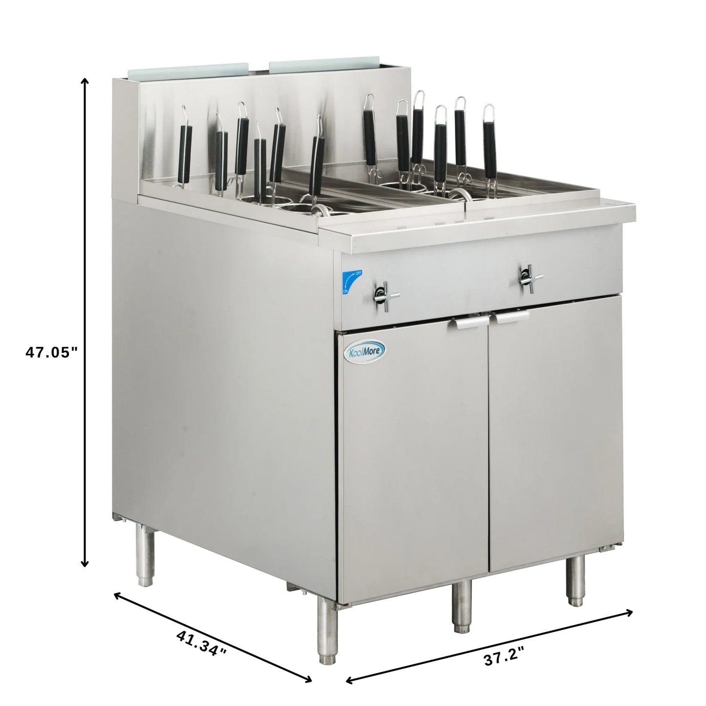 Koolmore KM-PC12-NG Pasta Cooker With 12 Baskets 140,000 BTU 22-Gallon