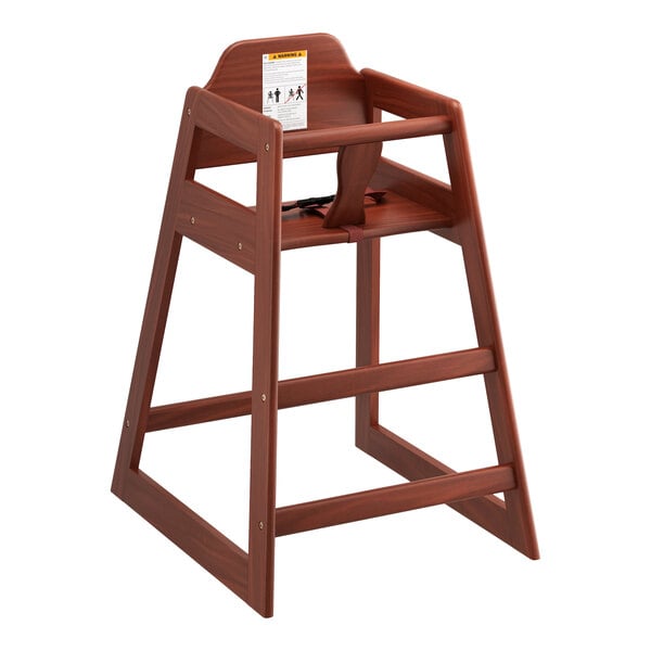 High Chair Wooden Mahogany