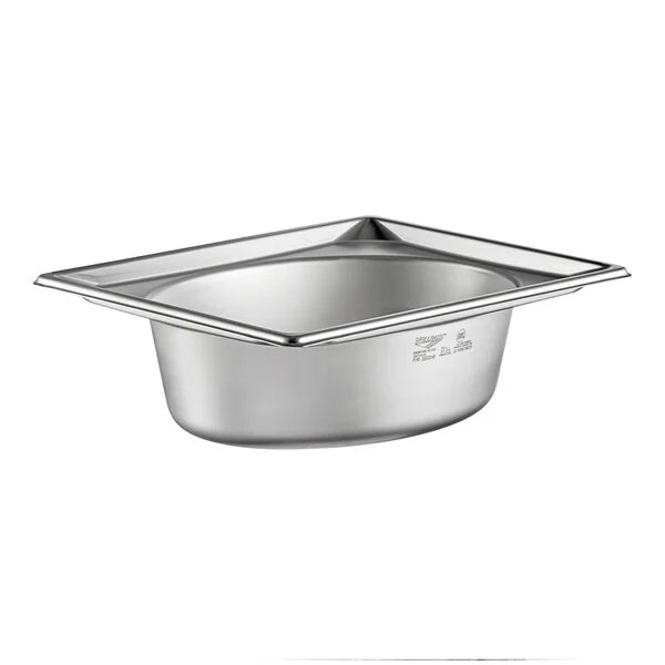 Vollrath 3102040 Super Pan® 1/2 Size 4" Deep Super Shape Stainless Steel Oval Pan - 22 Gauge