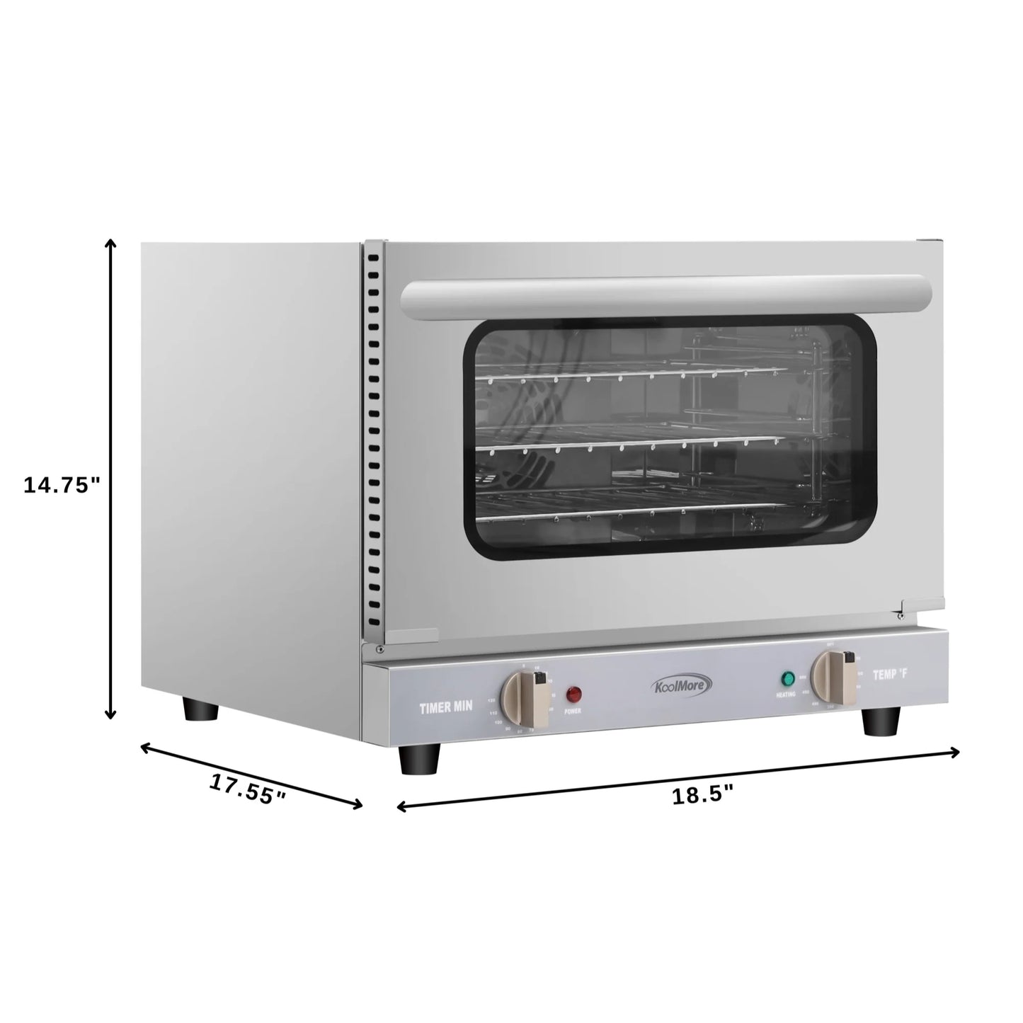 Koolmore KM-CTCO-08 Countertop Convection Oven Quarter Size 0.8 Cu. Ft. 120V 1440W