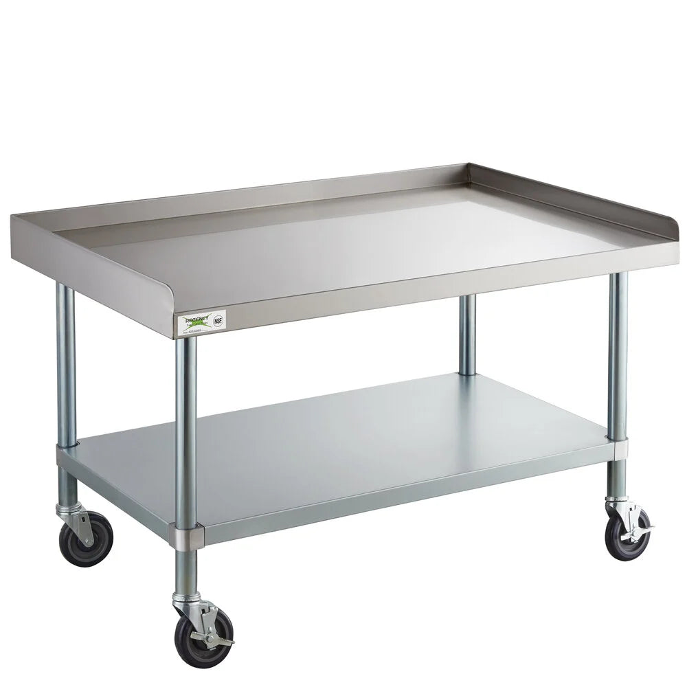 Regency 30" x 48" Stainless Steel Equipment Stand 16-Gauge with Galvanized Undershelf