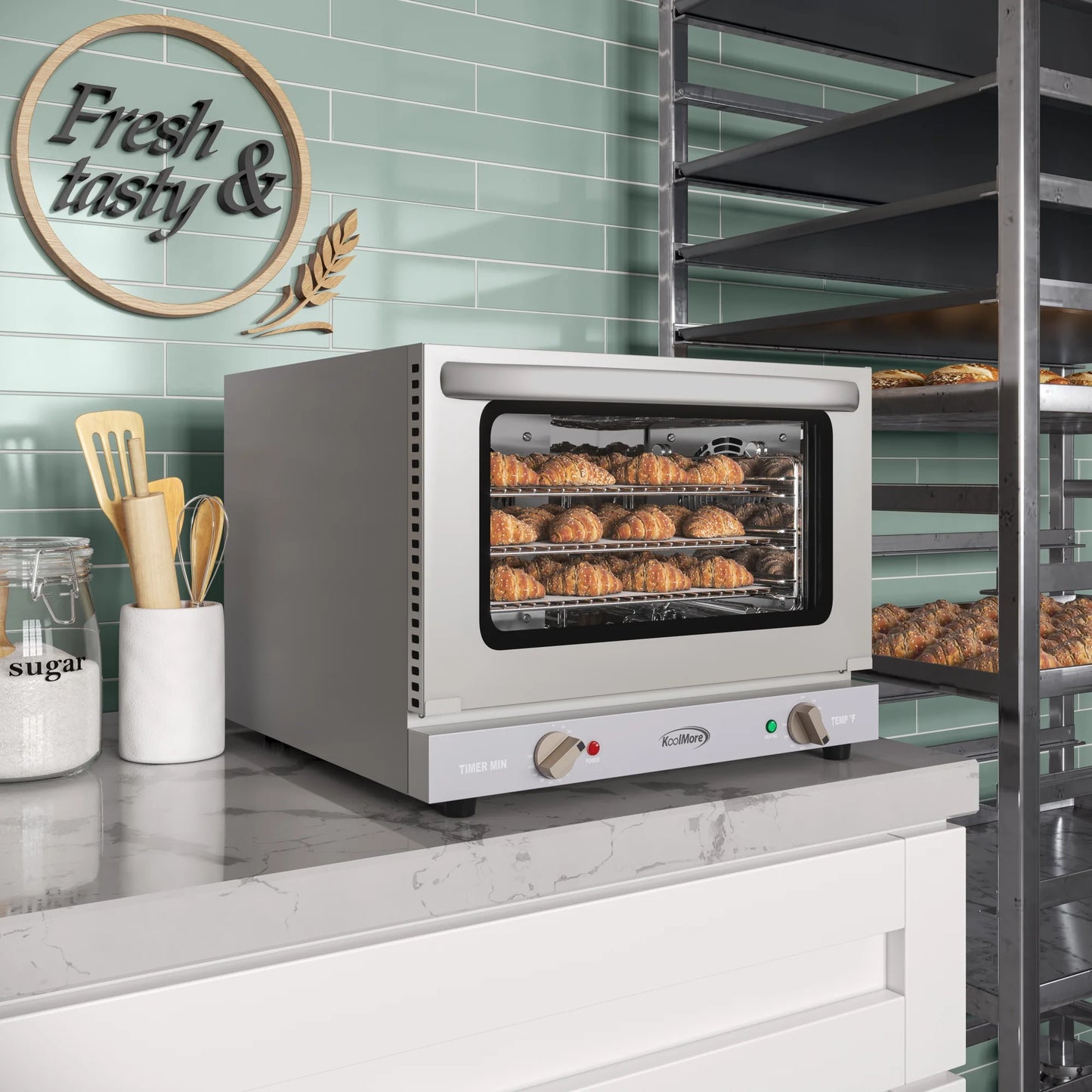 Koolmore KM-CTCO-08 Countertop Convection Oven Quarter Size 0.8 Cu. Ft. 120V 1440W