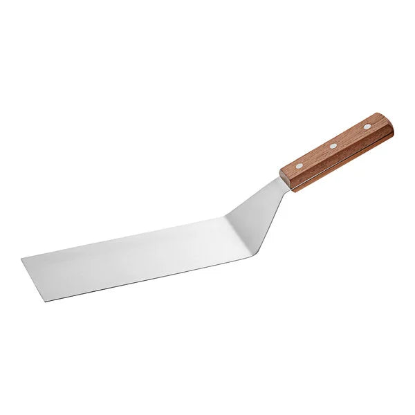 American Metalcraft LT14ST 8" x 3" Solid Turner with Wood Handle