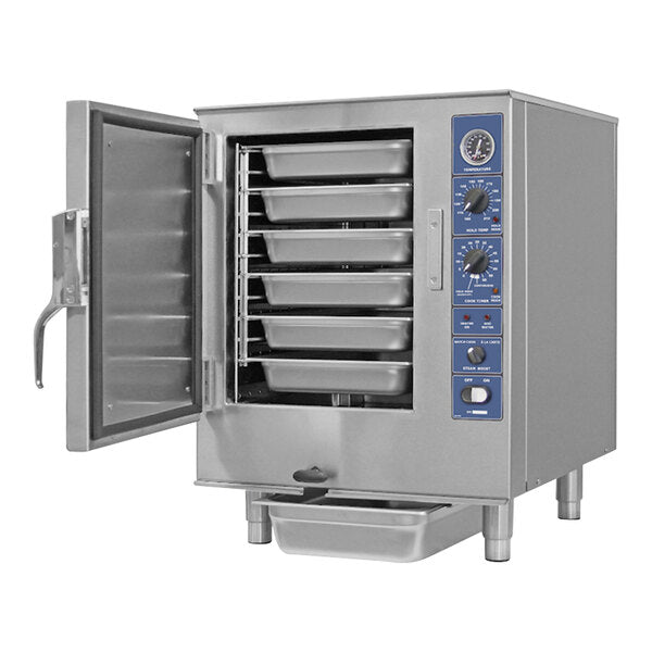 Sterling Manufacturing Convection Steamer SP208-6-1 Manual Fill Electric  6-Pan Stainless Steel Countertop Boilerless  - 208V, 1 Phase, 6.23 kW