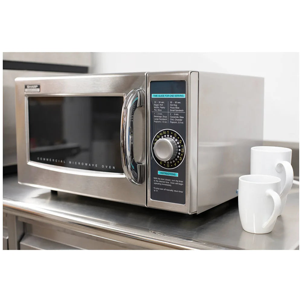 Sharp R-21LCFS Commercial Microwave w/ Dial Control 1000w 120v