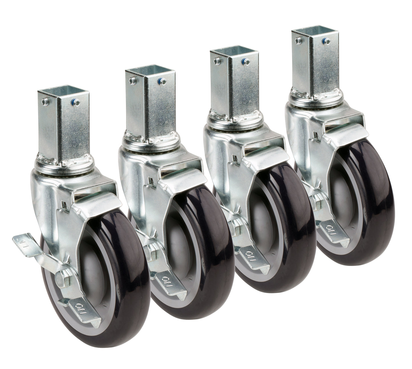 Krowne 28-172S 4 Piece Post Shelving Caster Set w/ 5" Wheels
