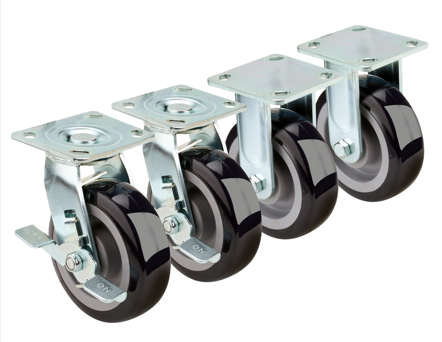Krowne 28180S 6" Extra Heavy Duty Plate Caster for Double Stacked Convection Ovens