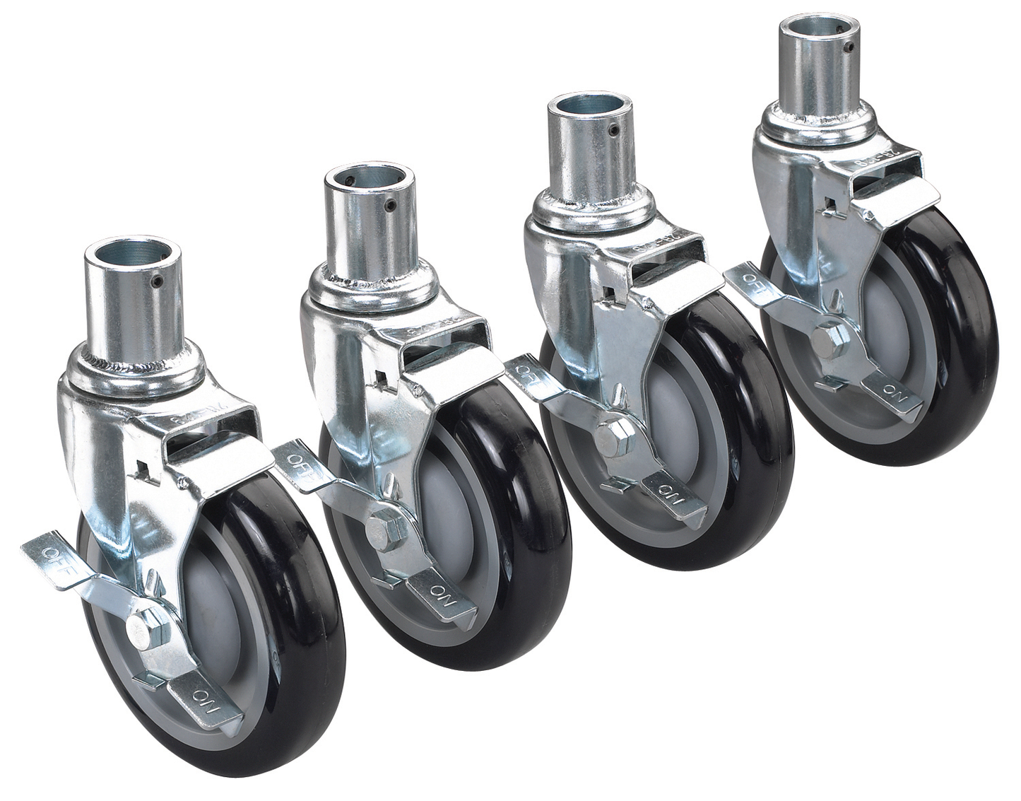 Krowne 28-151S Universal Shelving Caster Set w/ 5" Wheels