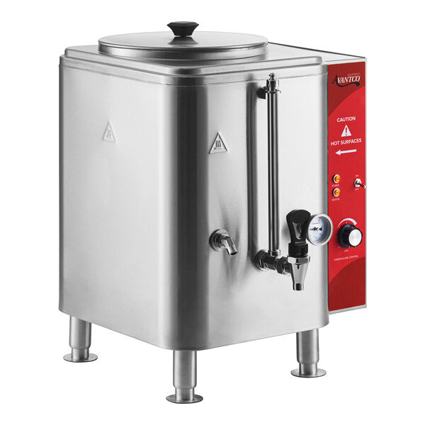 AVANTCO HWD10D Hot Water Dispenser 10 Gallon, Stainless Steel, NSF, Auto Refill