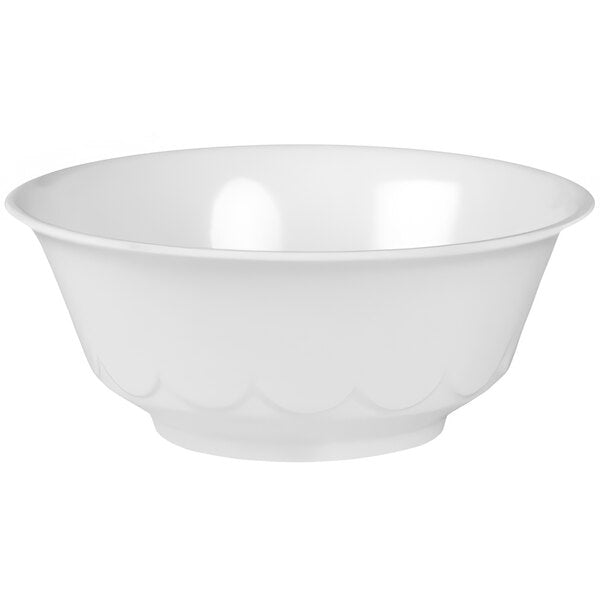 Thunder Group 5285TW Imperial 1.66 Qt. White Melamine Scalloped Bowl - 12/Pack