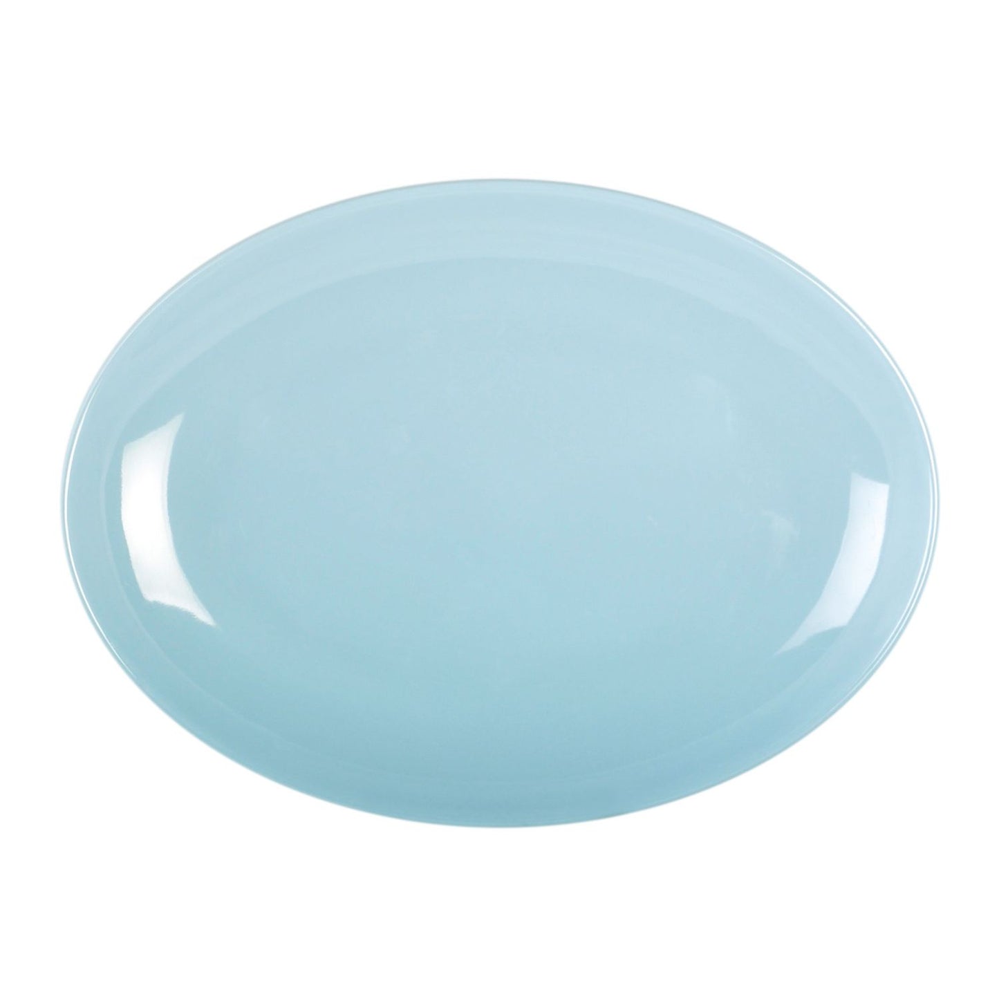 Thunder Group 2916 Blue Jade 16" x 11 3/4" Oval Melamine Platter - 12/Case