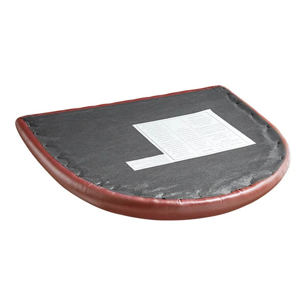 Wood Chair MHBG01 Mahogany Finish Wood Ladder Back With 2 1/2" thick Burgundy Vinyl Seat vinyl padded seat