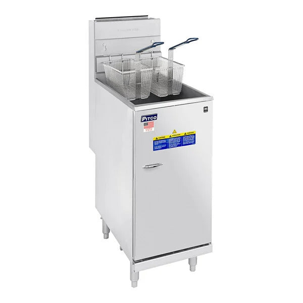 Pitco Fryer 45C+S Natural Gas 50 lb. Stainless Steel 122,000BTU
